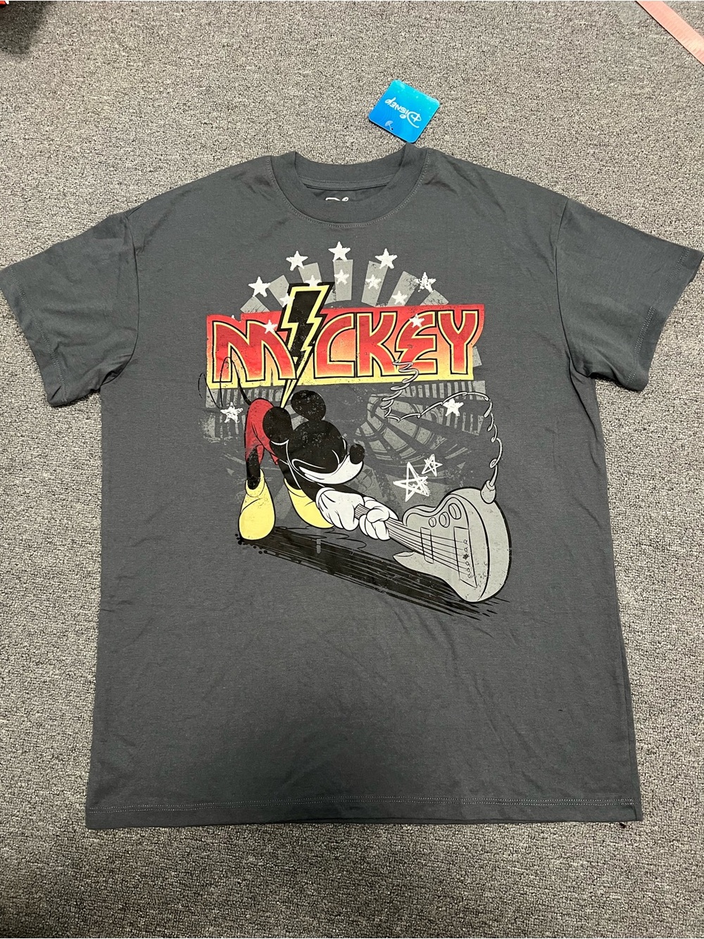 Disney Mickey Rock Guitar Short Sleeve Tee Unisex Adult XS